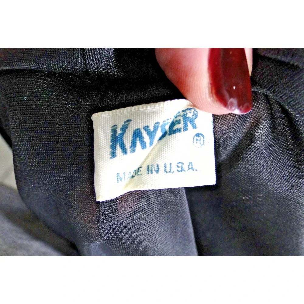 Vintage Kayser Black Chiffon Sheer Short Robe Peignior Lingerie‎ Sz 34 USA Made